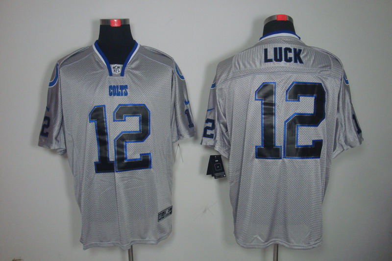 Men's Indianapolis Colts Andrew Luck #12 Gray Jersey
